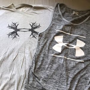 2 mens under armour shirts